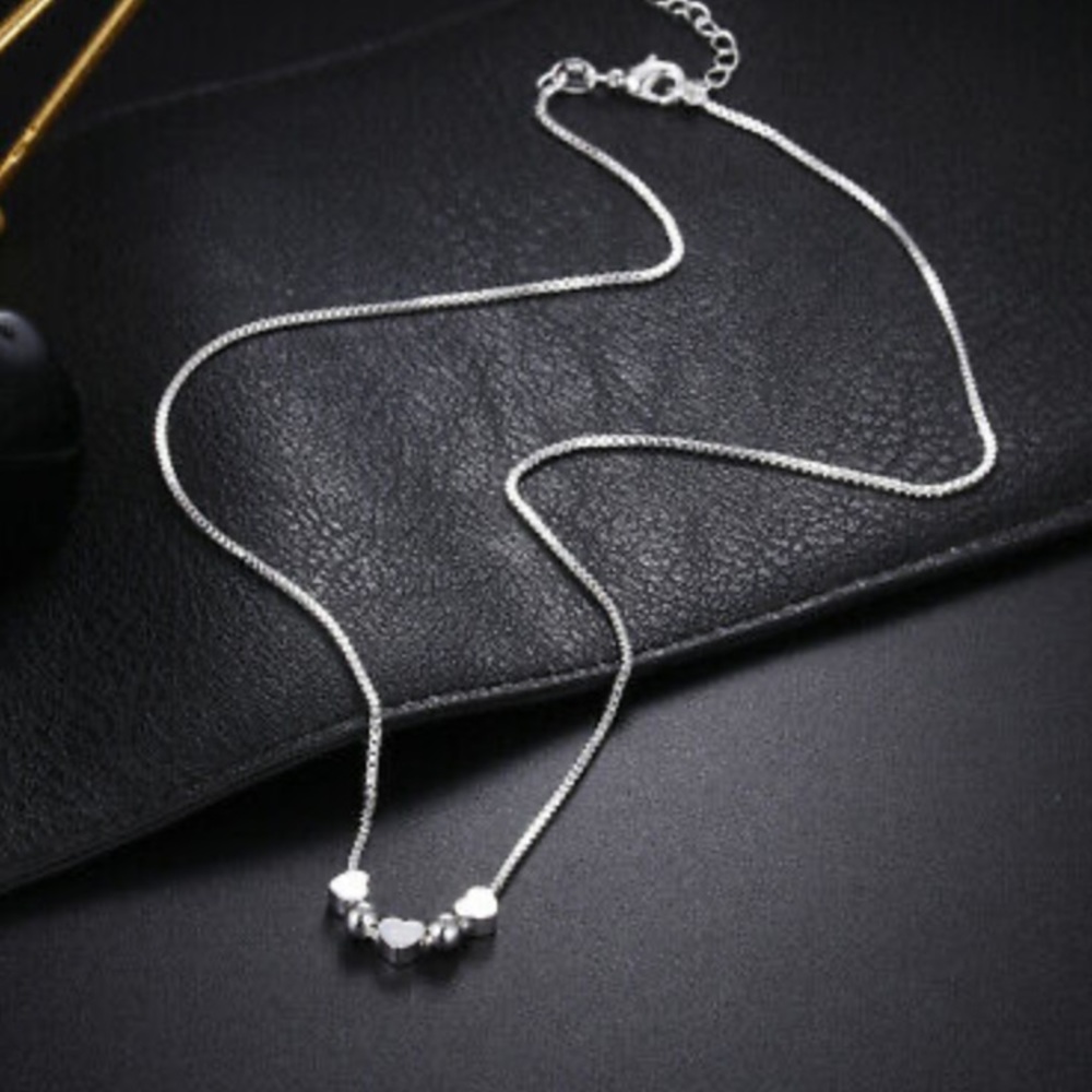 New Stamped 925 Silver ❤️ Bracelet/Necklace set - Picture 3 of 5